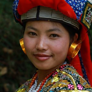 Vanishing Tribes Of Burma: Girl in Red Scarf
