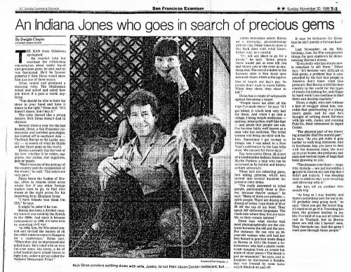 An Indiana Jones Who Goes In Search Of Precious Gems